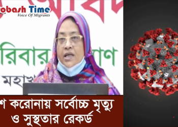 দেশে করোনায় একদিনে মৃত্যুর সর্বোচ্চ রেকর্ড