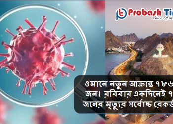ওমানে নতুন আক্রান্ত ৭৮৬