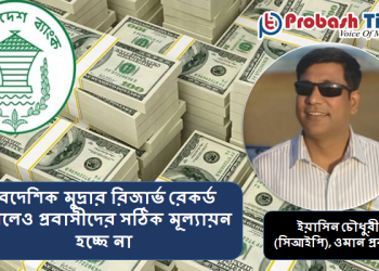 বৈদেশিক মুদ্রার রিজার্ভ রেকর্ড করলেও প্রবাসীদের সঠিক মূল্যায়ন হচ্ছে না