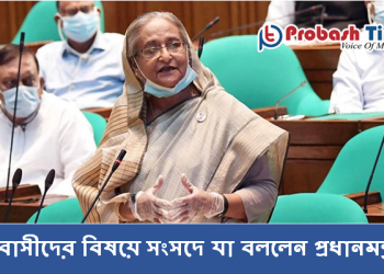 প্রবাসীদের নিয়ে জাতীয় সংসদে যা বললেন প্রধানমন্ত্রী