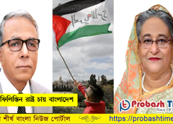 ইজরাইল নয় স্বাধীন ফিলিস্তিনের পক্ষে বাংলাদেশ