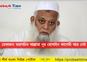 হেফাজত মহাসচিব আল্লামা নূর হোসাইন কাসেমী আর নেই