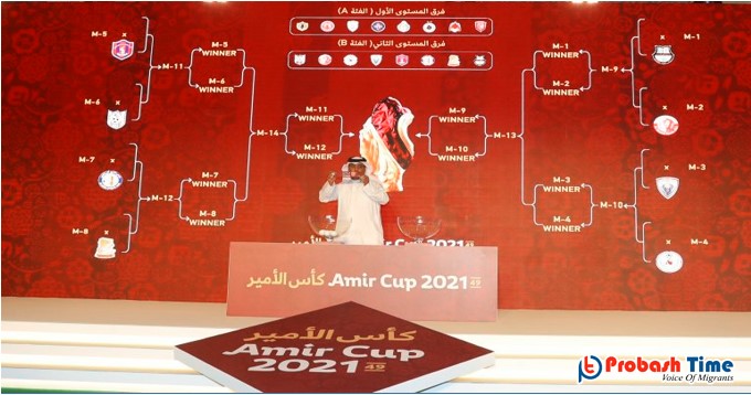 ফাইনালের জন্য প্রস্তুত আল থুমামা স্টেডিয়াম আমির কাপ ২০২১