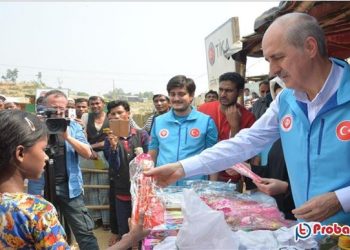 রোহিঙ্গা শিবির পরিদর্শন করলেন তুর্কি স্বরাষ্ট্রমন্ত্রীর
