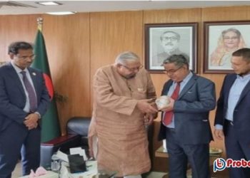 প্রবাসী কল্যাণ মন্ত্রীর সাথে বৈঠক করলেন লিবিয়ার চার্জ ডি অ্যাফেয়ার্স