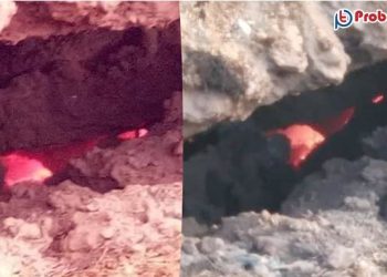 কক্সবাজারে মাটির মধ্যে আগুনের লাভা