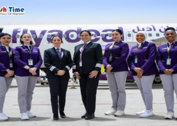 সৌদি আরবে প্রথমবারের মতো শুধুমাত্র নারী ক্রু নিয়েই আকাশে উড়ল বিমান