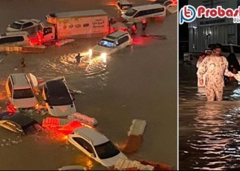 স্মরণকালের ভয়াবহ বন্যায় বিপর্যস্ত আমিরাত, ওমানেও সতর্কতা জারী