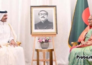কাতারের প্রধানমন্ত্রীর সাথে শেখ হাসিনার বৈঠক