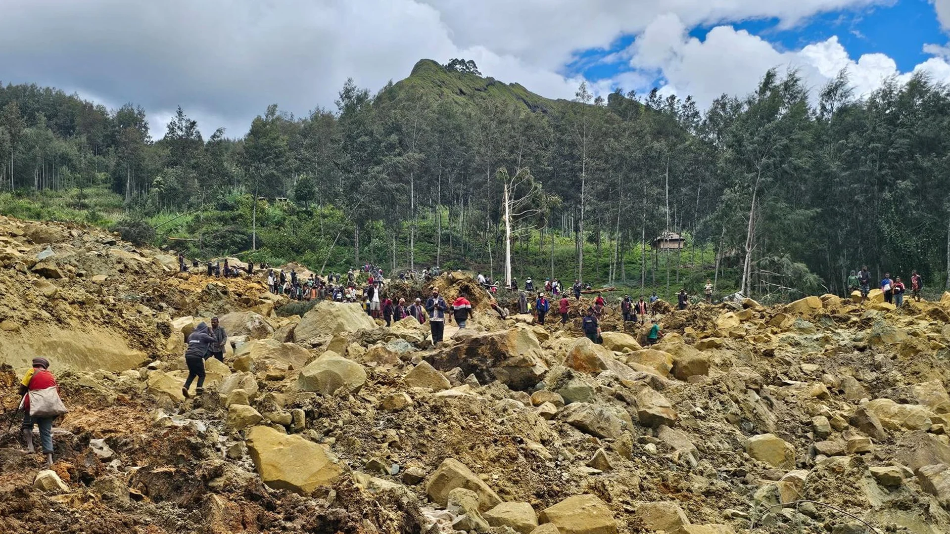 ভয়াবহ ভূমিধস, চাপা পড়েছেন তিন শতাধিক মানুষ