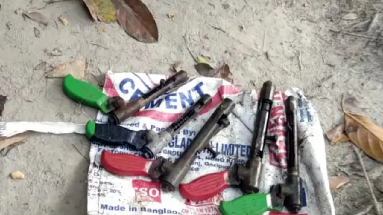 খেলনা ভেবে নিয়ে যাচ্ছিল শিশুরা, ৫টি পাইপগান উদ্ধার করল পুলিশ